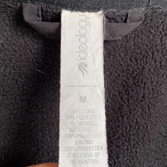 Ideology Black Fleece Lined Nylon Waterproof Jacket w/ Colorful Zipper (Size: M) - Picture 12 of 13